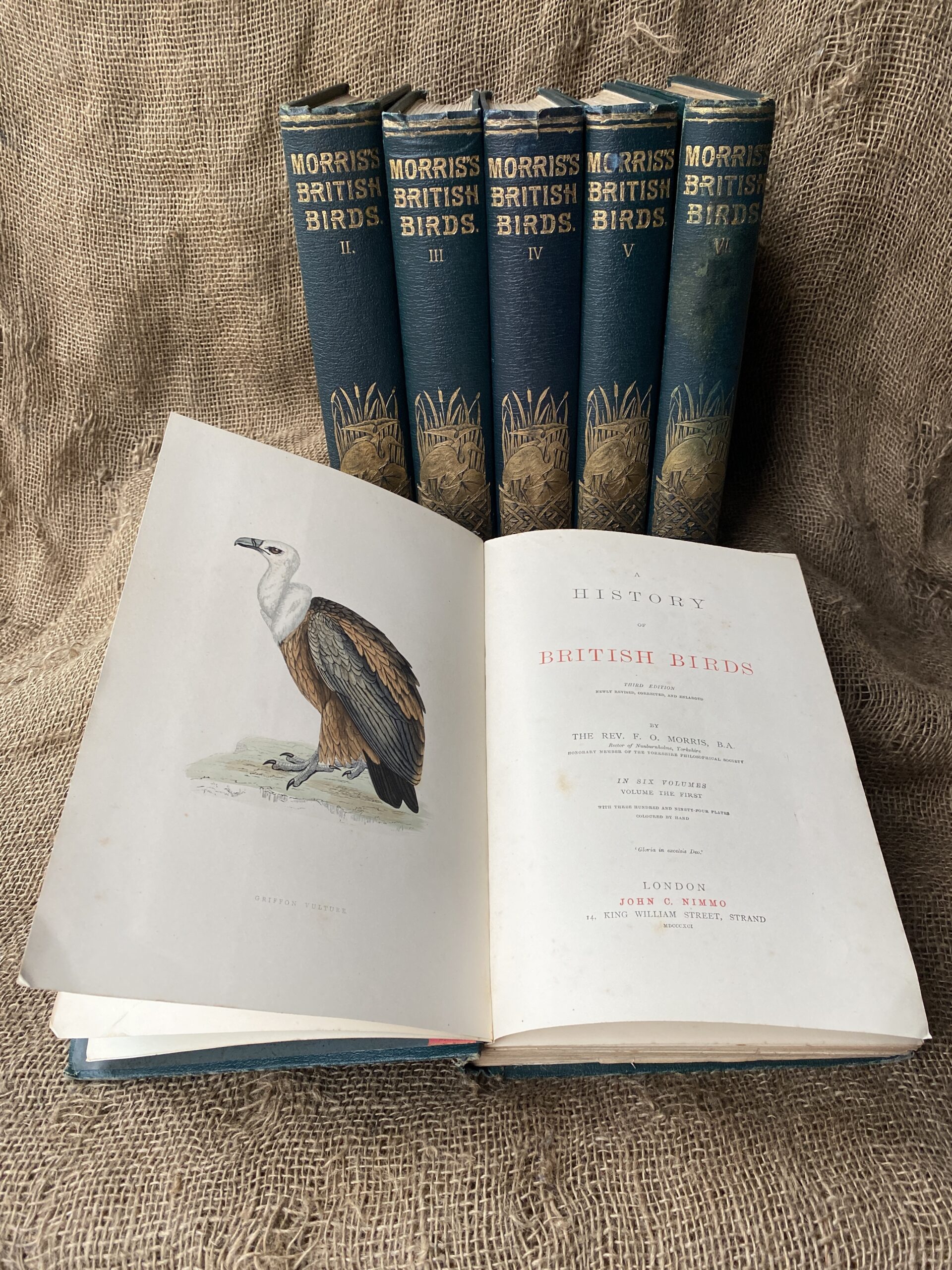 Revd. F. O. Morris - The History Of British Birds 1891 Complete 6 Volumes